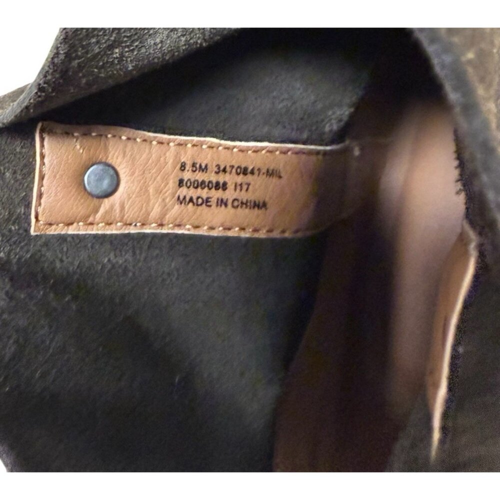 FRYE & CO SUEDE ANKLE BOOTS SARAH SHORTIE SIZE 8.5 DARK BROWN FALL AUTUMN NEW - Picture 5 of 8